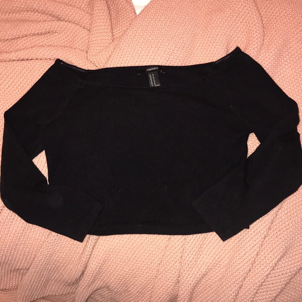 forever 21 quarter sleeve crop